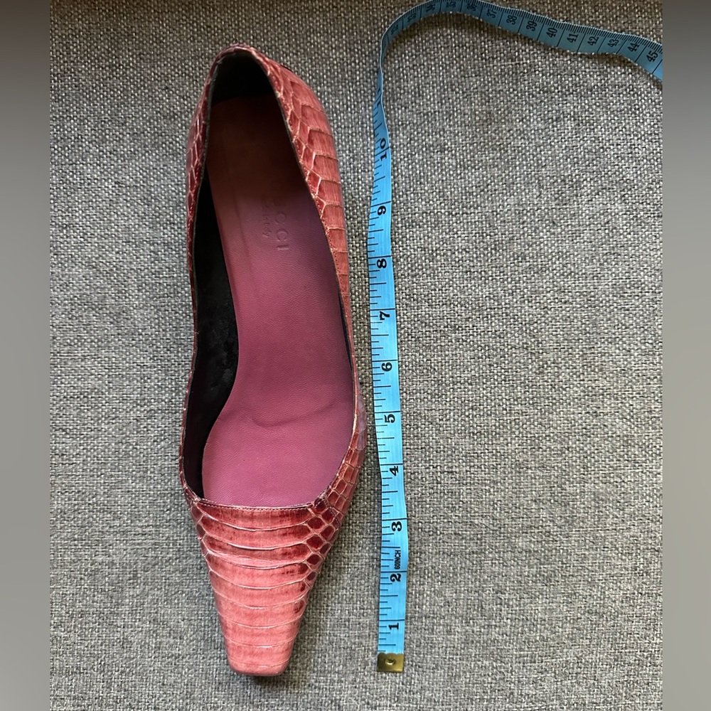 Vintage runway Gucci by Tom Ford pink python kitten heels - Picture 9 of 9